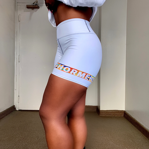 White Yoga Cycling Lounge Shorts