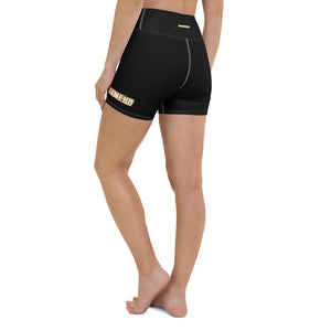 Kente black cycling yoga shorts